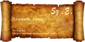 Szedmák Emma névjegykártya